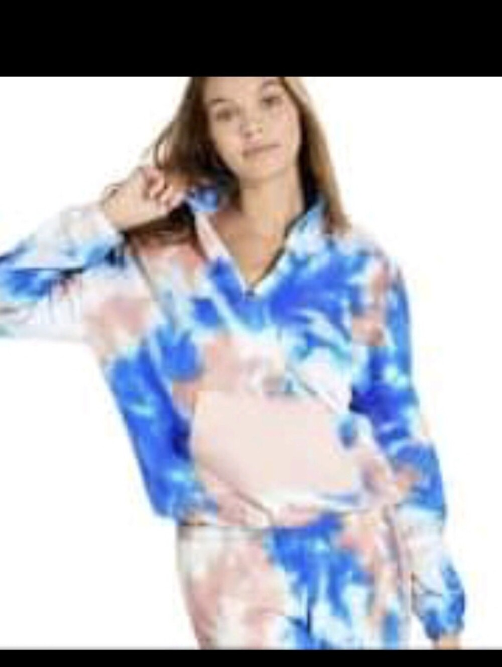 Wildfox Tie Dye 1/4 Zip Pullover